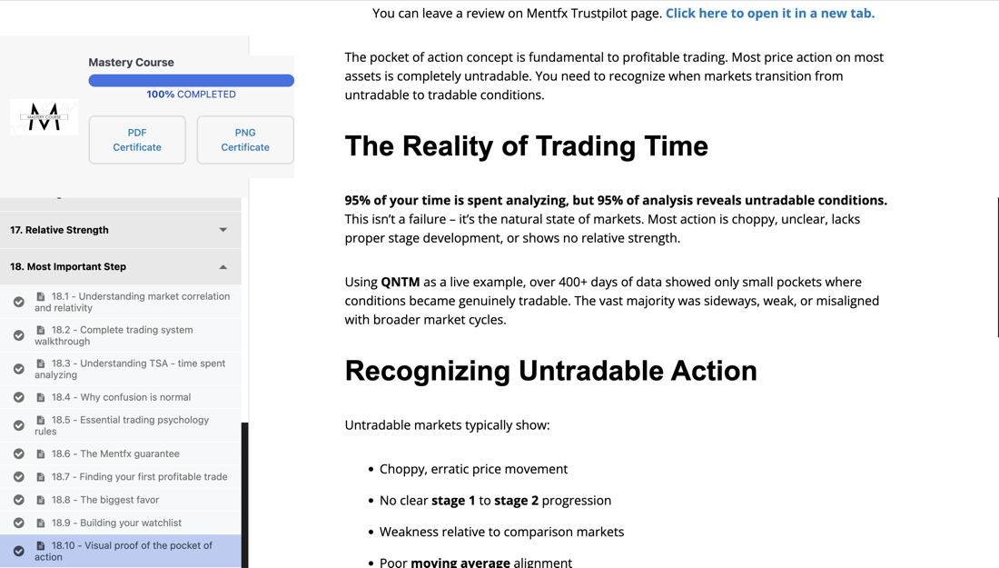 The Mentfx portal and data analysis