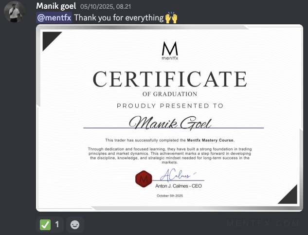 Mentfx graduate certificate