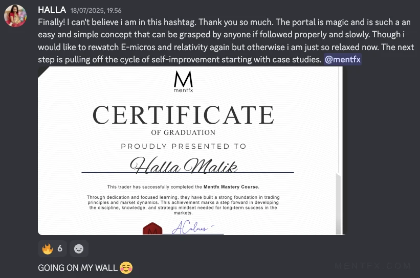 Mentfx graduate certificate