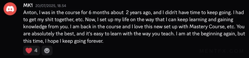 Mentfx member message