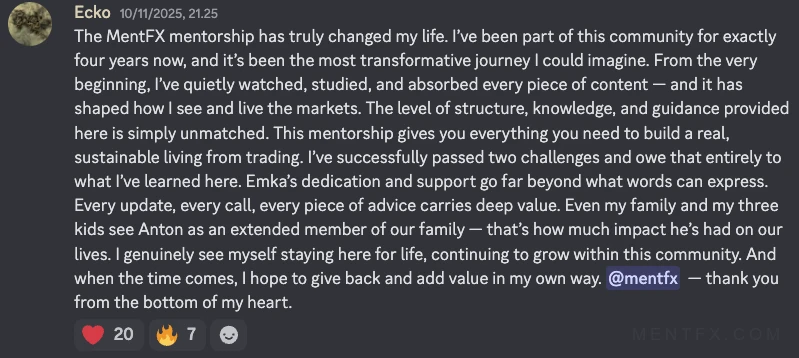 Mentfx member message