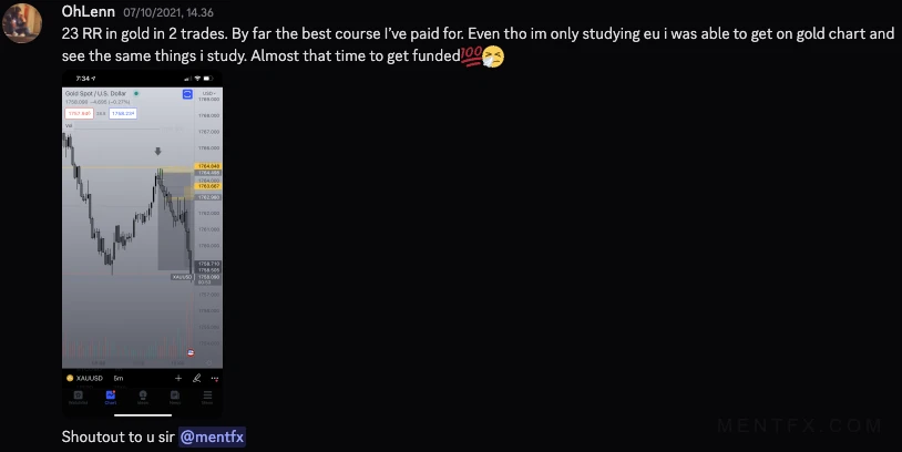 Mentfx trader win