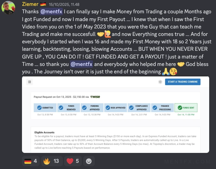 Mentfx trader win